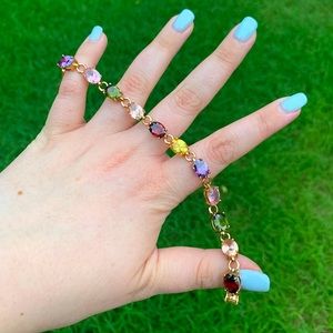 Bejeweled Rhinestone Rose Gold Bracelet